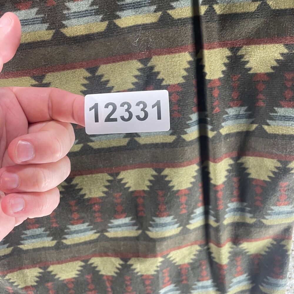 Vintage Woolrich Shacket Mens Large Aztec Southwestern Button Up Heavy Flannel - Picture 11 of 11